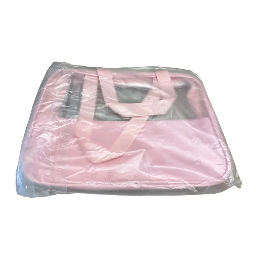 Pink and Clear Cosmetic Toiletry Travel Bag